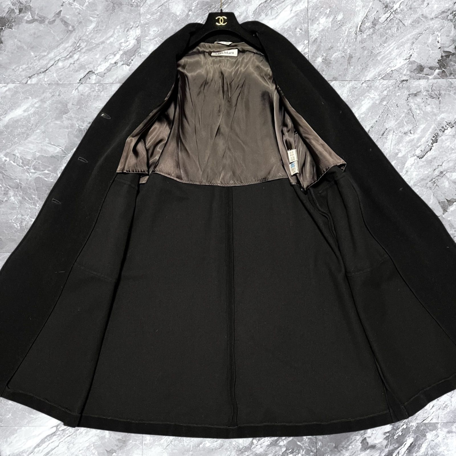 MaxMara カシミア アンゴラ チェスターコート 40 最高級 MaxMara マックスマーラ チェスターコート ロングコート