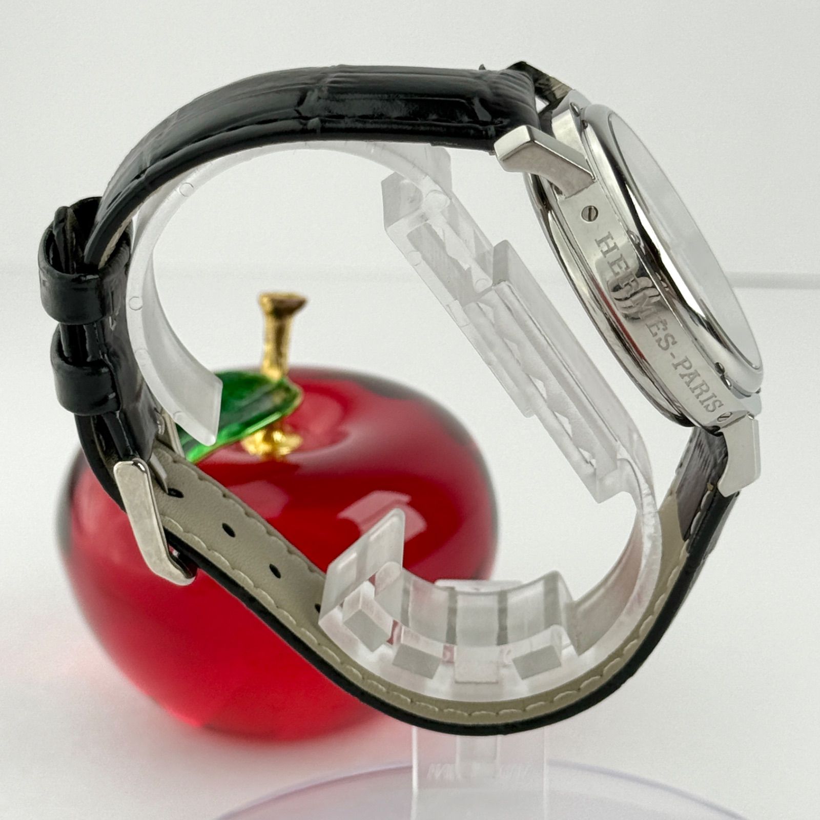 エルメス クリッパー クロノグラフ 新品ベルト 新品電池 メンズ 腕時計