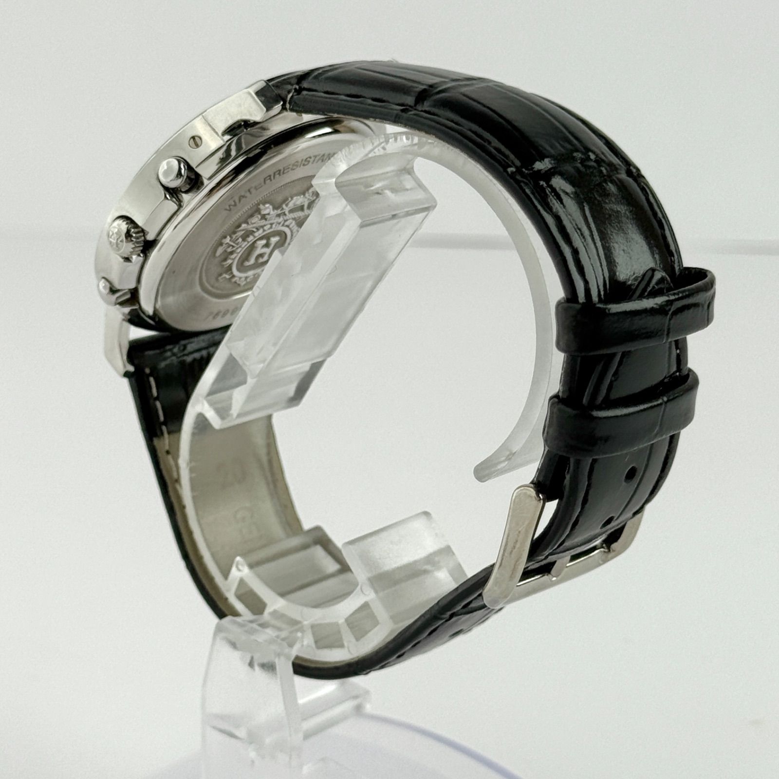 新品電池 稼働 HERMES クリッパー メンズ腕時計 クロノグラフ 付属品. エルメス クリッパー クロノグラフ 新品ベルト 新品電池 メンズ 腕時計