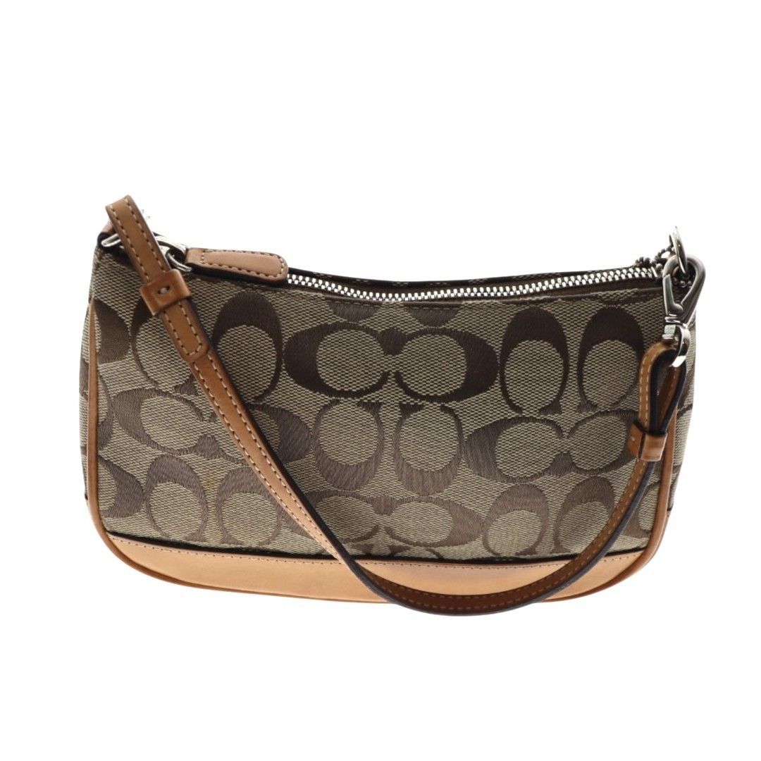 【美品】 COACH ミニバッグ アクセサリーポーチ シグネチャー ブラック 美品】COACH コーチ アクセサリーポーチ ミニハンドバッグ