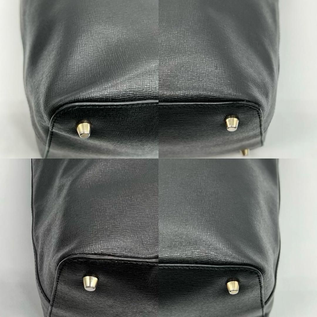 良品】FURLA PIN ビジネスバッグ 売れ筋 トートバッグ レザー ブラック