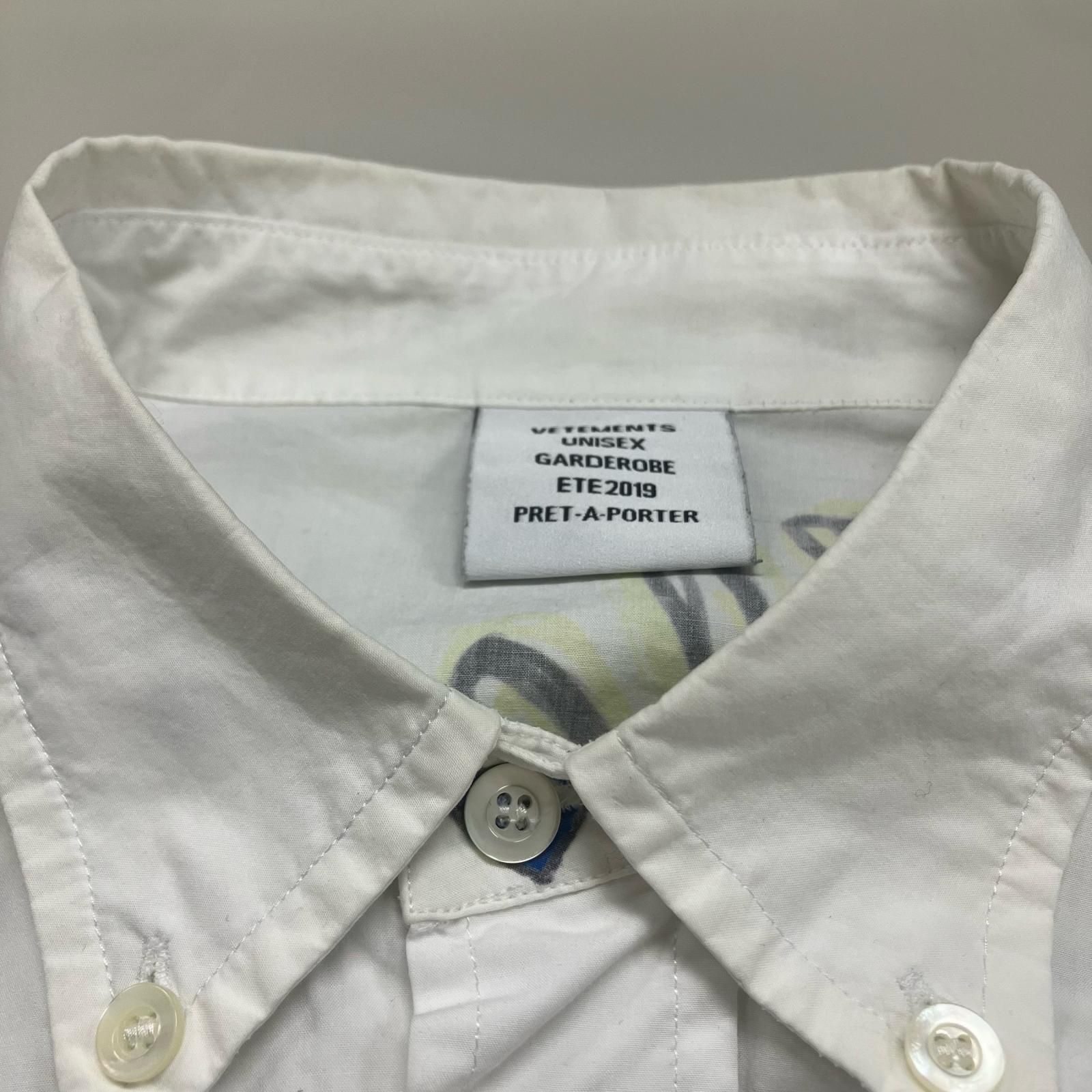 VETEMENTS 19SS Painted Shirt グラフィティ落書きシャツ 長袖シャツ