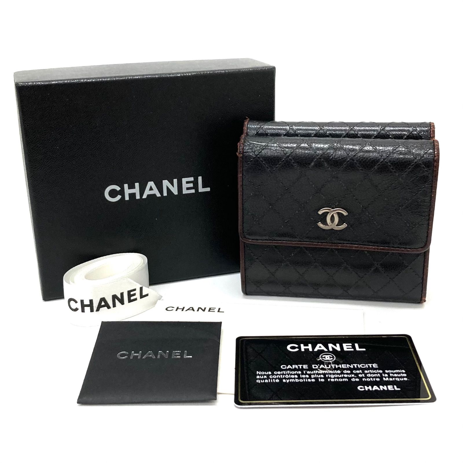 ◇CHANEL◇シャネル ビコローレ Wホック 折りたたみ財布 コンパクト