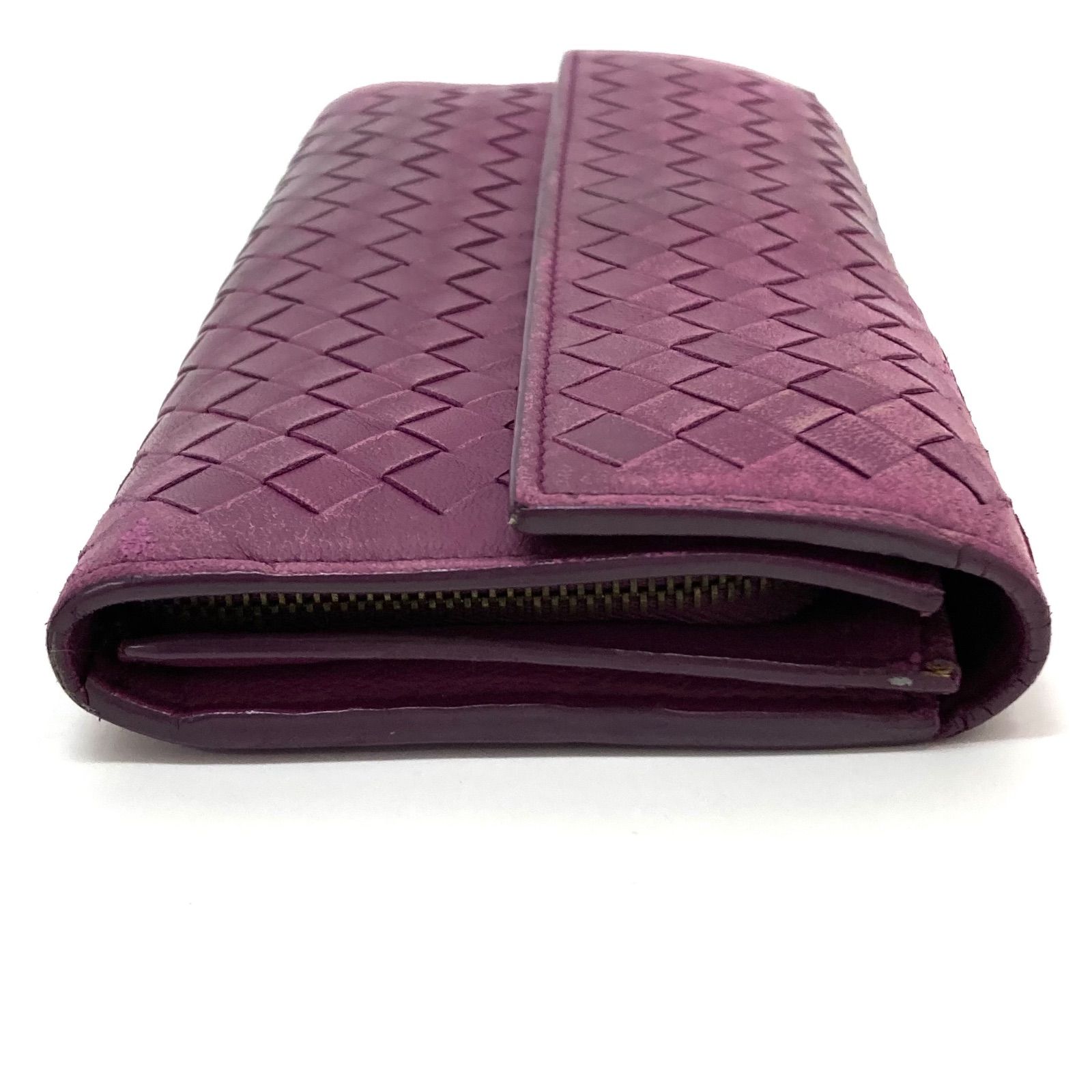 ボッテガヴェネタ　カセット　長財布　パープル ボッテガヴェネタ【現行 未使用に近い】カセット パープル ジッピー