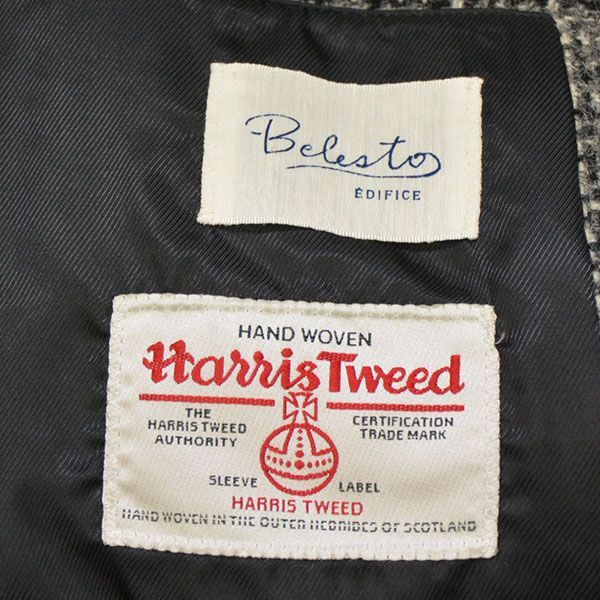 HARRIS TWEED EDIFICE テーラードジャケット シングル 2B Belesto EDIFICE×Harris Tweed エディフィス×ハリスツイード 2B