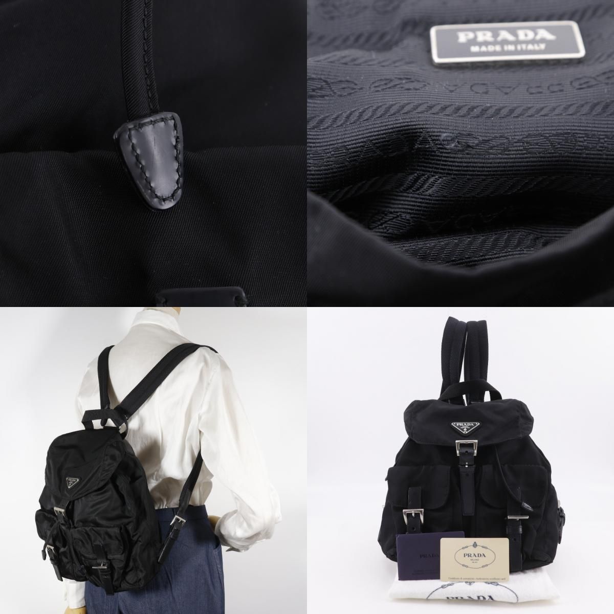 PRADA】プラダ バックパック B6677 ナイロン NERO 黒 レディース PRADA】プラダ バックパック B6677 ナイロン NERO 黒 レディース