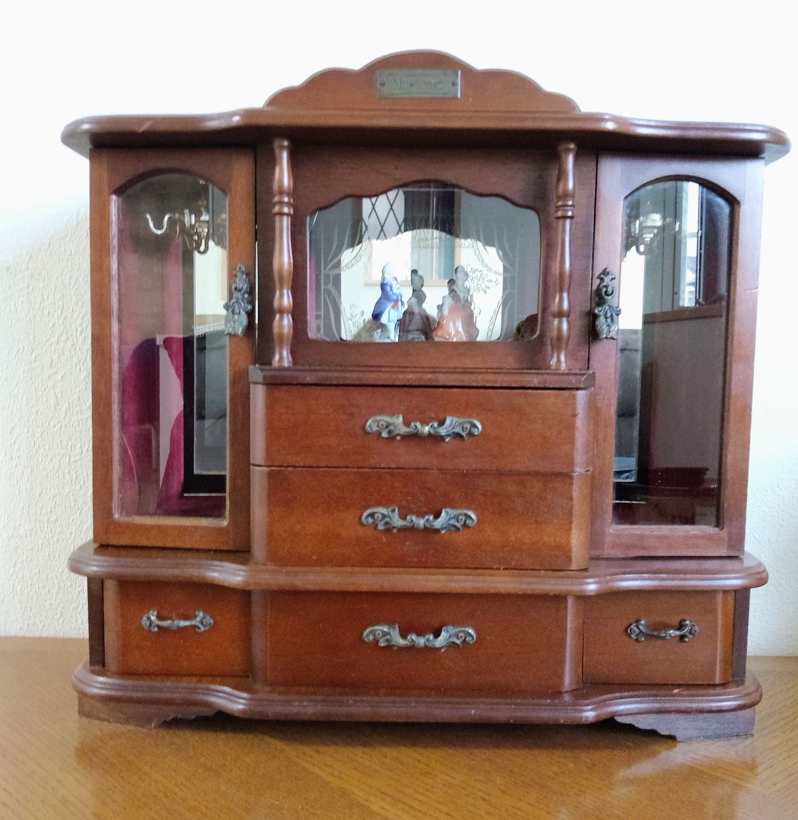 アンティーク 特大 木製オルゴール付きアクセサリーボックス - メルカリ