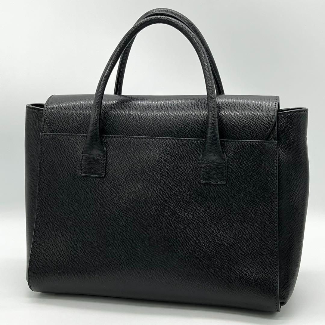 極美品】FURLA メトロポリス サッチェル ハンドバッグ ブラック - メルカリ