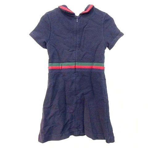 グッチ GUCCI 国内正規 ワンピース 半袖 シェリーライン リボン 裏毛 6