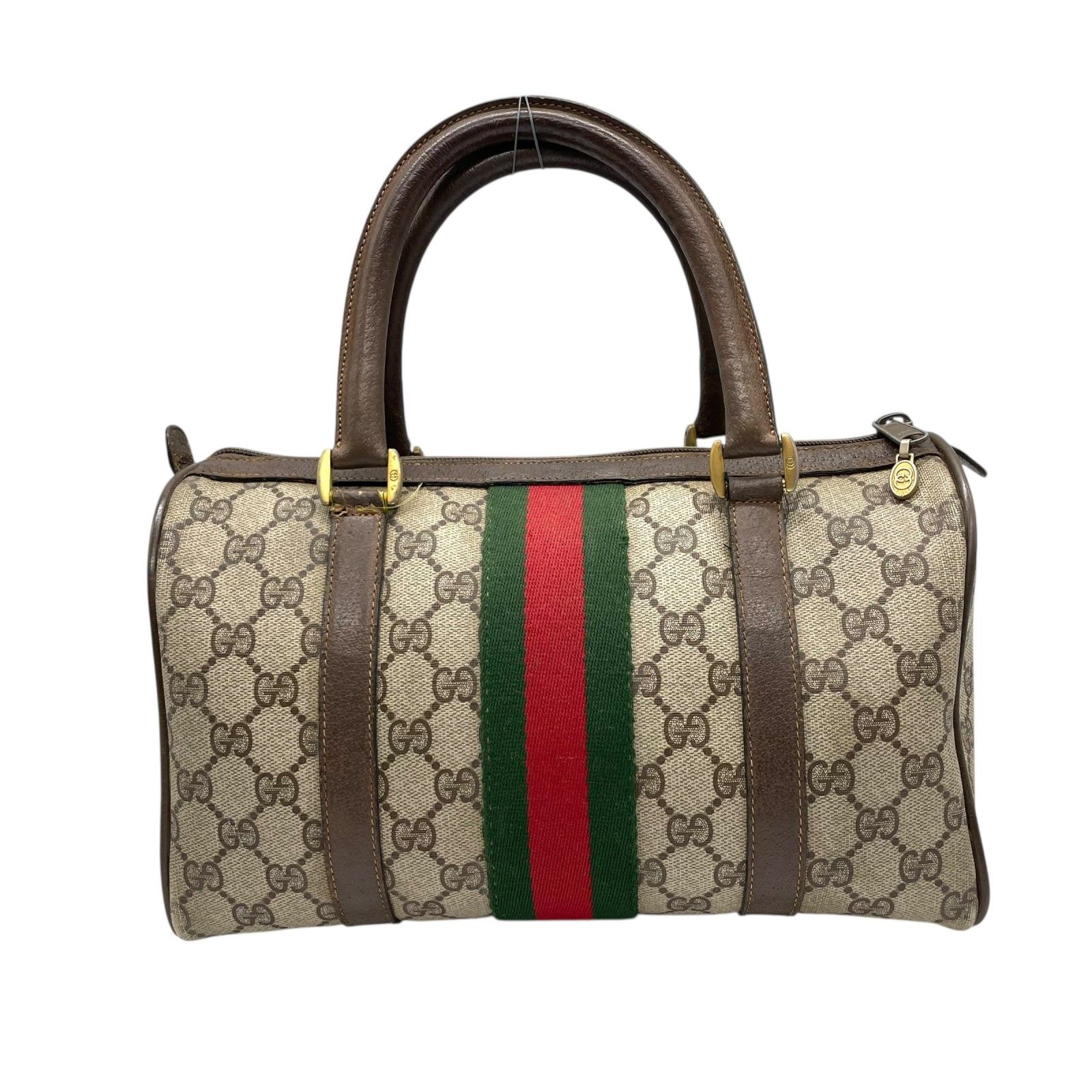 GUCCI グッチ ヴィンテージ GGスプリーム ミニボストン ハンドバッグ