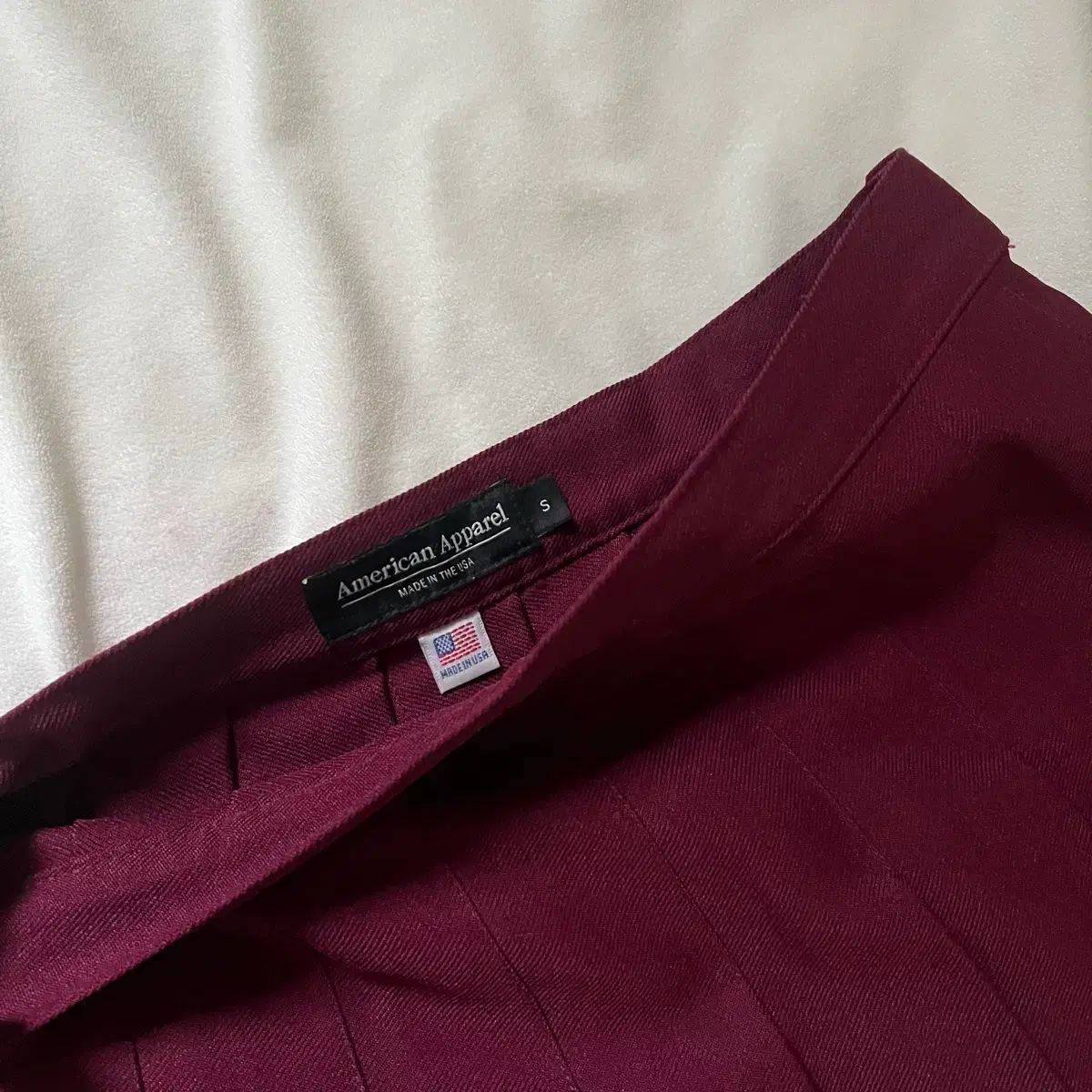 アメリカンアパレル テニススカート ワインS