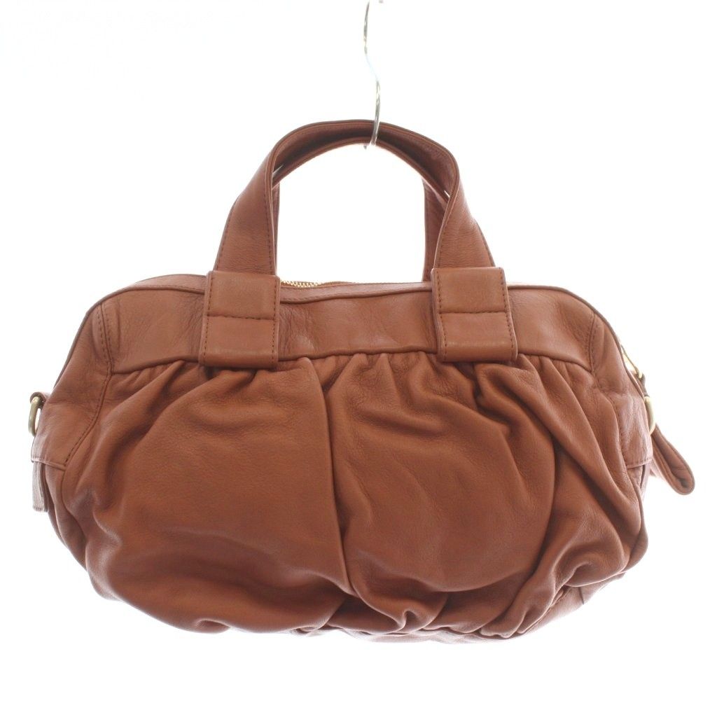 【中古】SEE BY CHLOE LIFOU ハンドバッグ ショルダー 2WAY 牛革 レザー ロゴ ゴールド金具 茶色 9S7211-N98 シーバイクロエ SEE BY CHLOE LIFOU ハンドバッグ ショルダー 2WAY