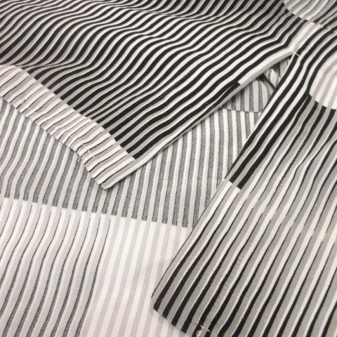 【中古】エトセンス ETHOSENS 長袖シャツ ストライプ とろみ感 グレー /MN25 ■GY11 メンズ エトセンス ETHOSENS 長袖シャツ ストライプ とろみ感 グレー /MN25 □GY11