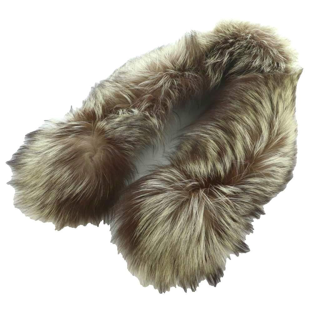 まー LA NAVE SAGA FOX サガフォックス SAGA FOX 金サガ ショール 襟巻 フォックスファー 茶