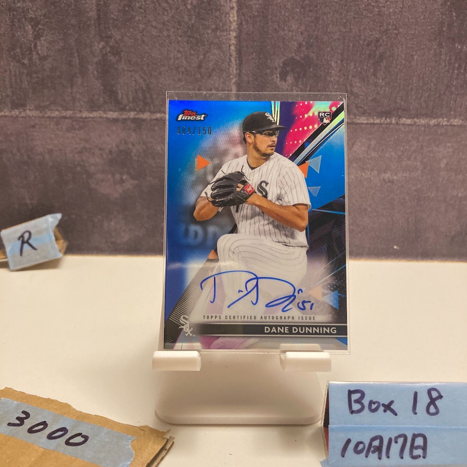 2021 Topps Finest Dane Dunning 004/150 直筆サインカード Chicago