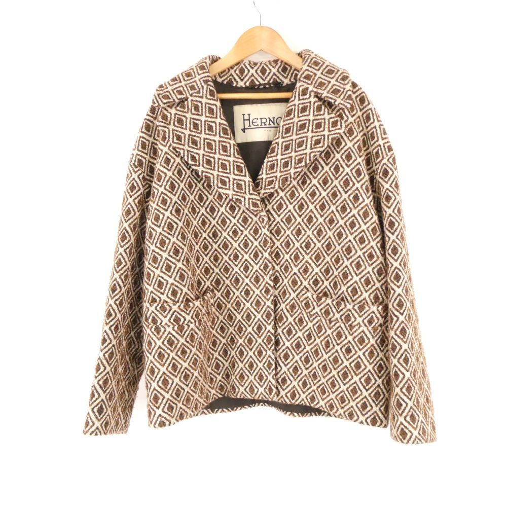美品 HERNO ヘルノ (GA000226D131598910) ショートコート 42 コットン