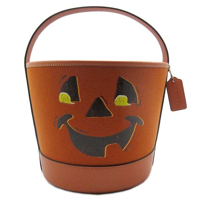 コーチ ハンドバッグ ハロウィン パンプキン バケツバッグ レディース 
