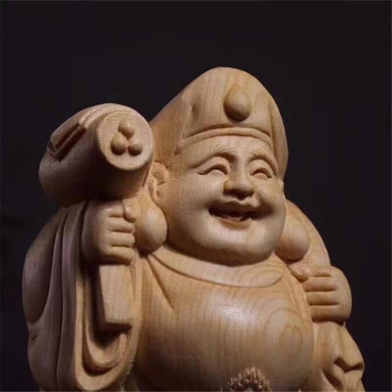 大黒天 七福神 職人手作り 木彫仏像 仏教工芸品 開運 幸運 財運 金運 仏像 無病息災 子宝 健康運 縁結び 商売繁盛 浄化 風水 インテリア 置物 オブジェ