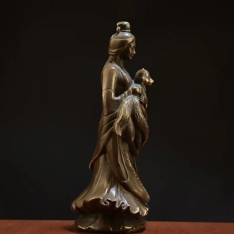 九尾の狐像 九尾霊狐像 神像 置物 オブジェ 風水 開運 妲己像 九姑娘