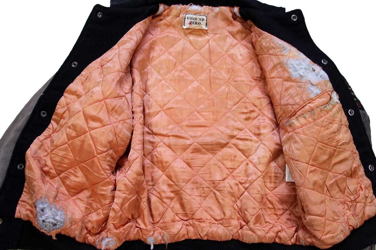 90s カナダ製 GROUND ZERO FLIGHT GEAR 刺繍 キルティングライナー