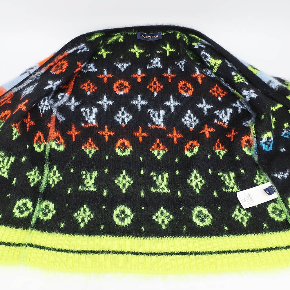 天白】ルイヴィトン モヘア カーディガン モノグラム RM222VNE5HNN05W