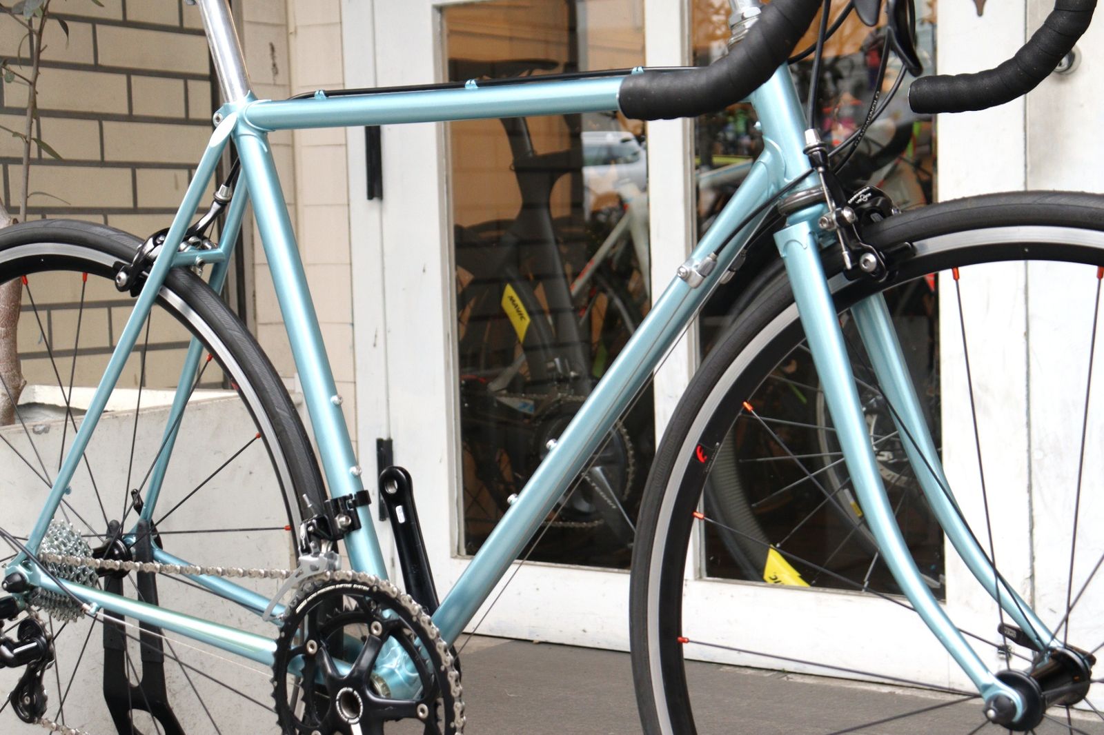 クロモリ　タンゲ　自転車　ロード タンゲ TANGE No.2 オーダーメイド 2010頃 54サイズ カンパニョーロ