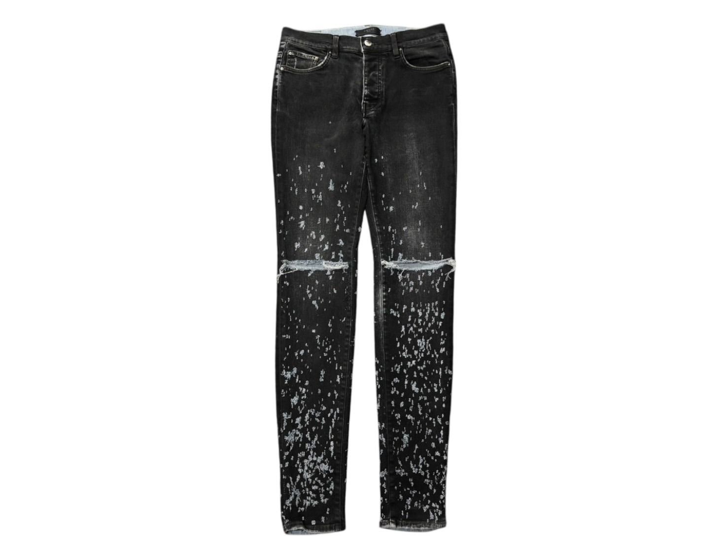 AMIRI アミリ スキニー デニムパンツ ブラック 黒 ブルー 青 コットン ポリエステル サイズ30 4 b 010261