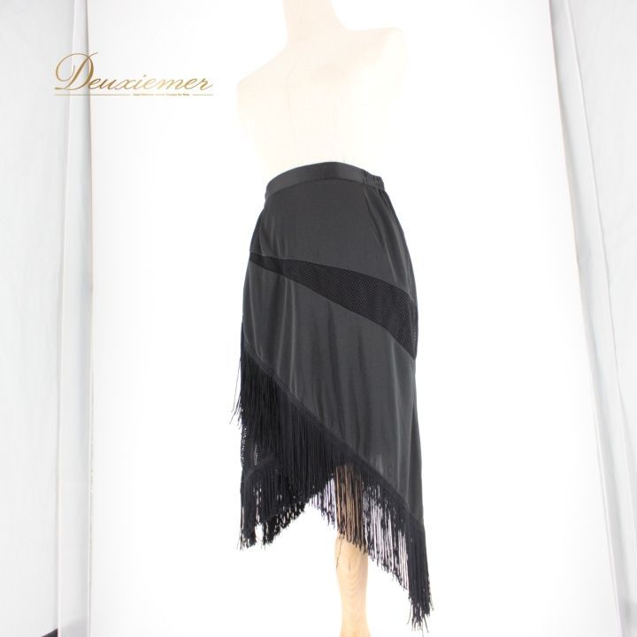 社交ダンス 衣装 ラテン スカート レッスンウェア オールシーズン 黒