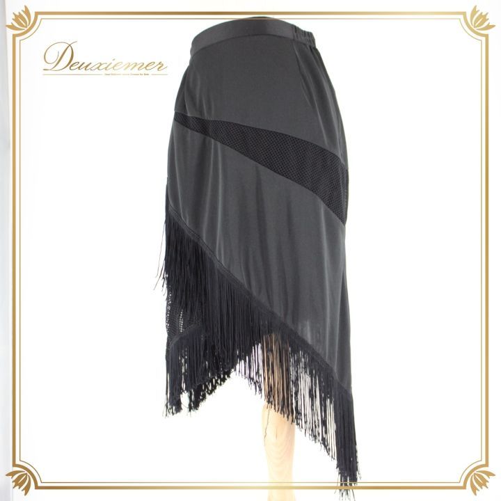 社交ダンス 衣装 ラテン スカート レッスンウェア オールシーズン 黒