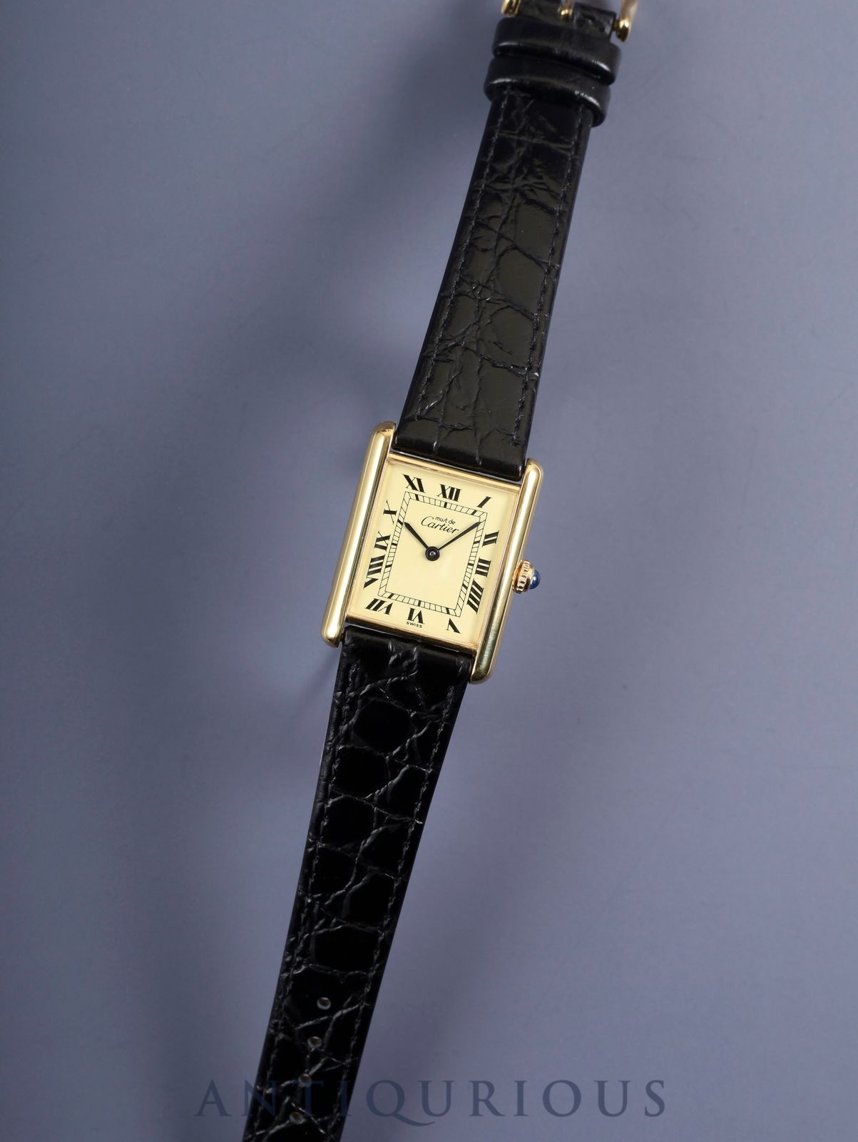 カルティエ マストタンク LM 590005 クォーツ Cal.90 SV925 革 純正