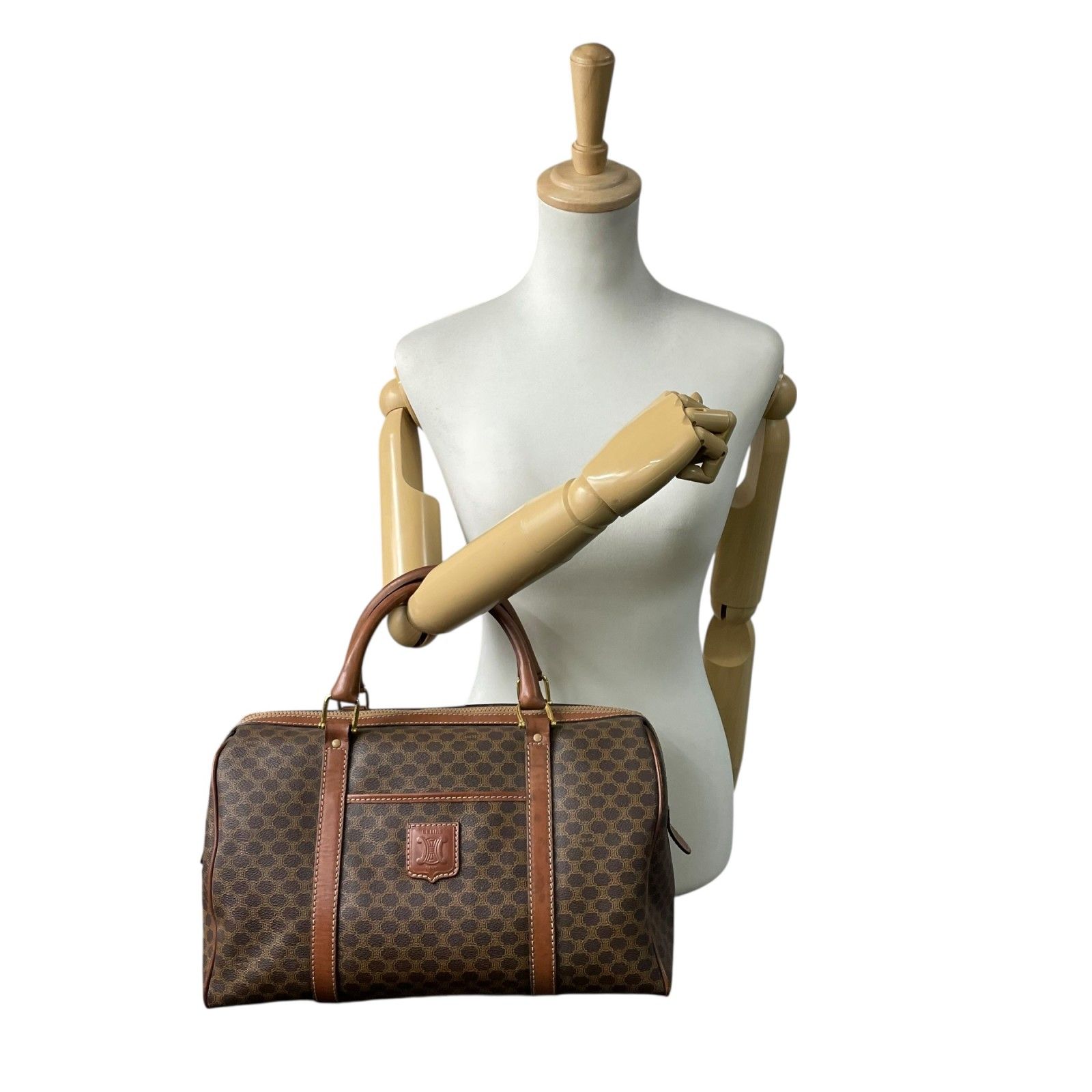 CELINE ヴィンテージ マカダム ミニボストンバッグ M06 オールド