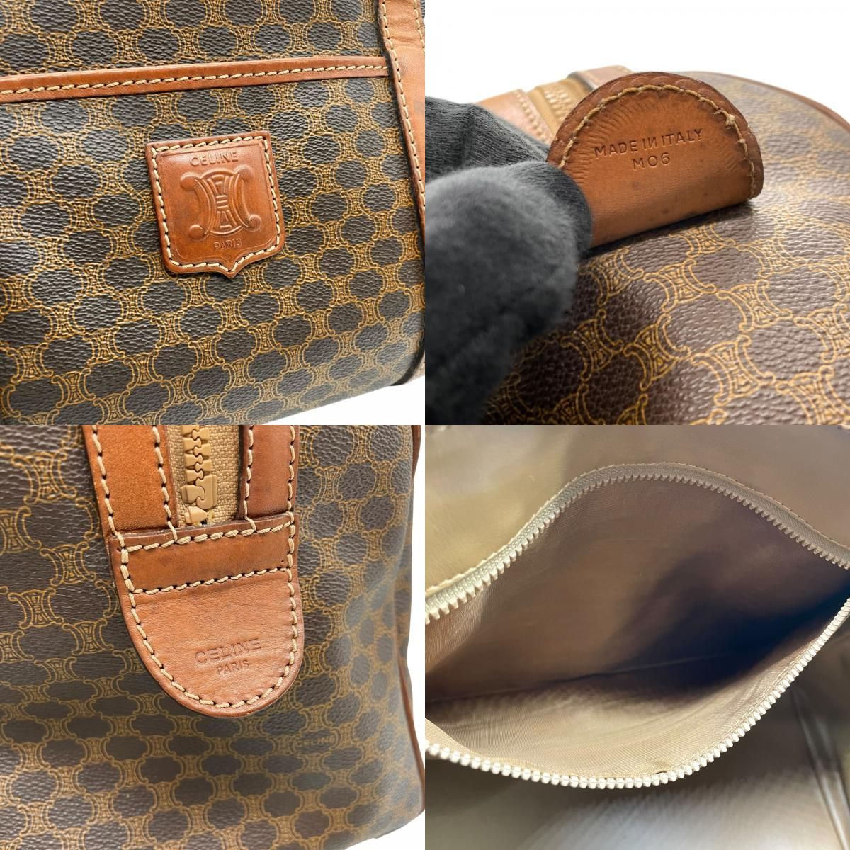 CELINE ヴィンテージ マカダム ミニボストンバッグ M06 オールド