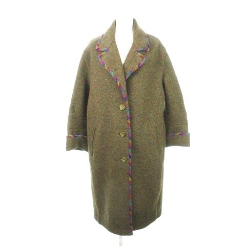 ミッソーニ MISSONI チェスターコート ウール ミックスカラー 大きい