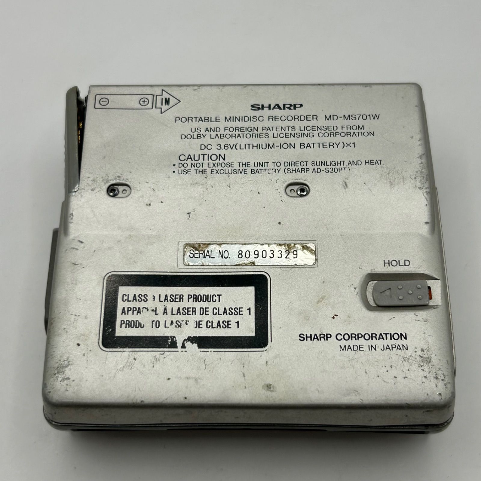 SHARP シャープ MD-MS701W ポータブルMDレコーダー - メルカリ