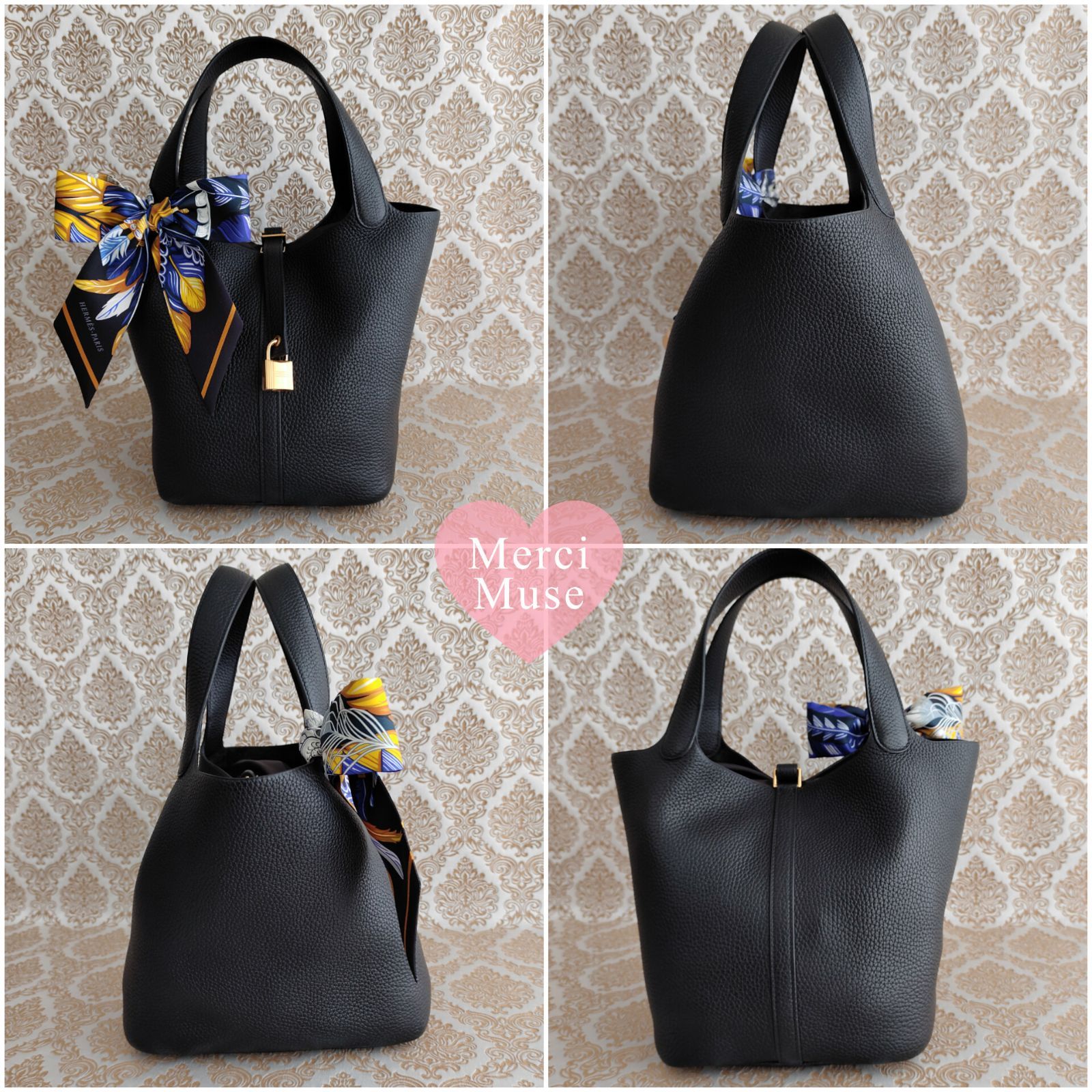 ❤極レア商品❤ピコタンロックMM22 エトゥープ ゴールド金具 エルメス Ｕ刻 エルメス ピコタンロック22/MM エトゥープ トリヨンクレマンス