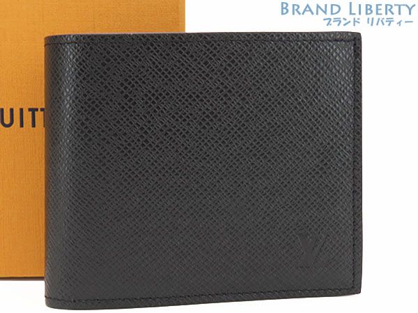 ルイヴィトン LOUIS VUITTON タイガ ポルトフォイユ マルコ NM 二つ折り財布 コンパクト財布 ノワール ブラック M 30865