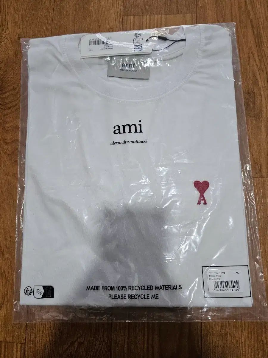 アミ ハート ロゴ 白 半袖 Tシャツ XL 白 Tシャツ アミ ホワイト 豊富