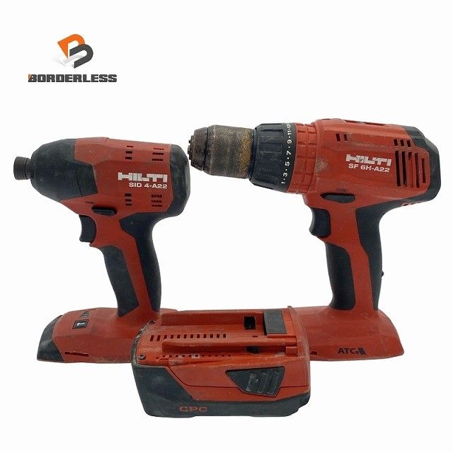 品セット HILTI ヒルティ 22 V 充電式インパクトドライバー SID 4-A 振動ドリルドライバー SF 6 H-A バッテリ 3.0 Ah 付119647
