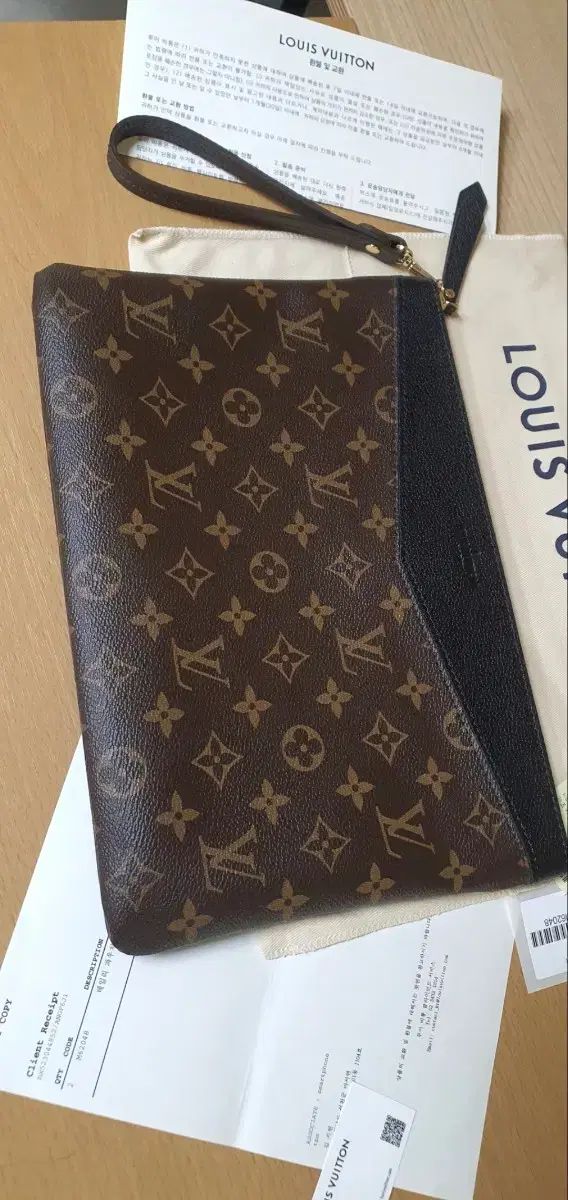 ルイヴィトン デイリー クラッチバッグ ポーチバッグ レシートO