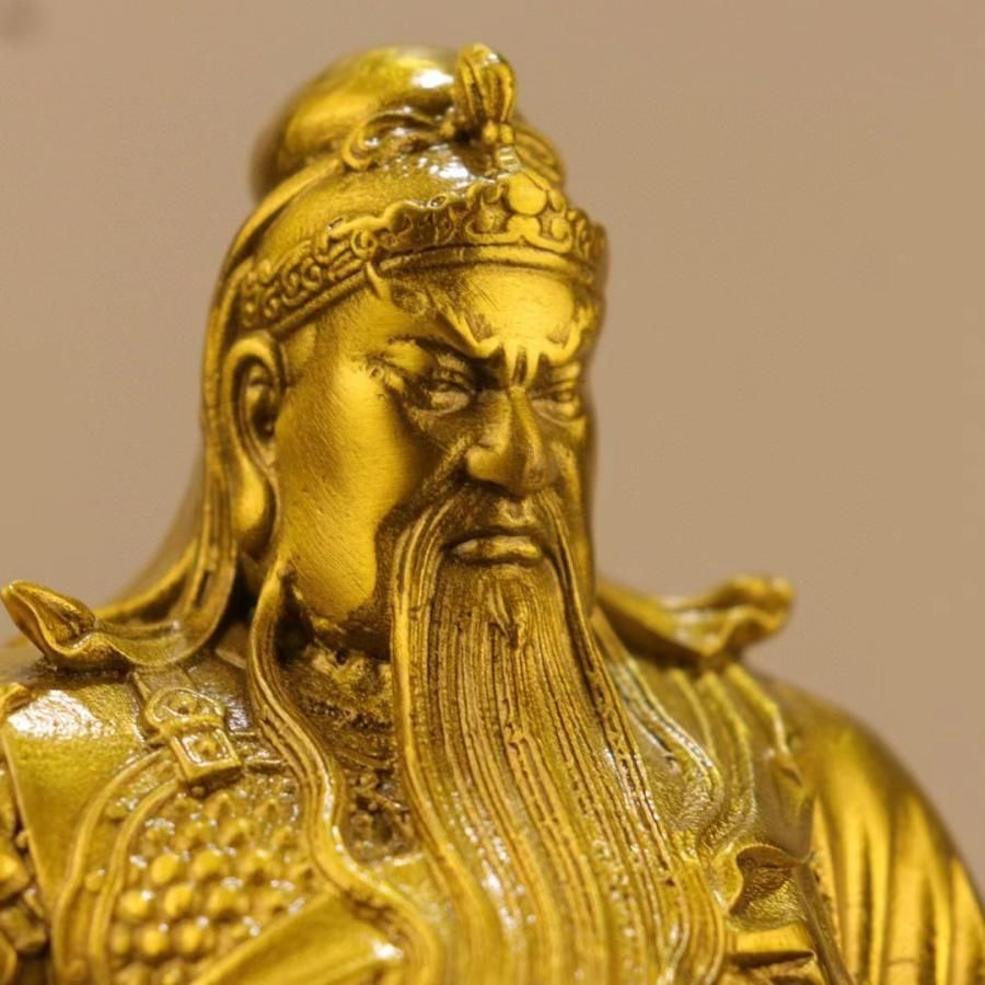 関羽像 三国志 ゴールド 金 武士像 置物 オブジェ - メルカリ