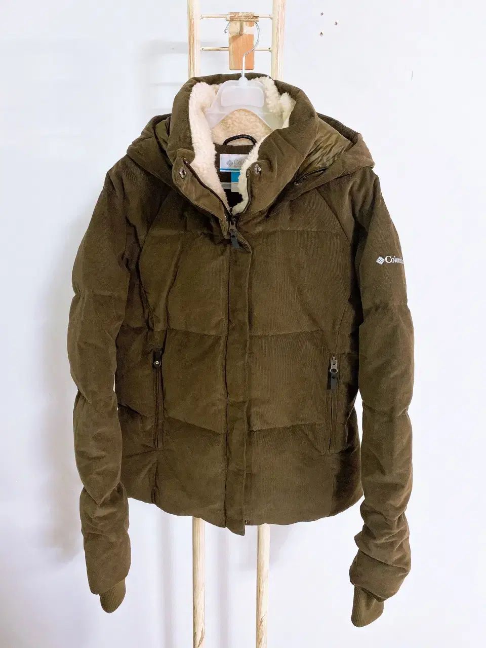 モンヴィンテージ M コロンビア レディース コーデュロイ ダウン ボア フーディー