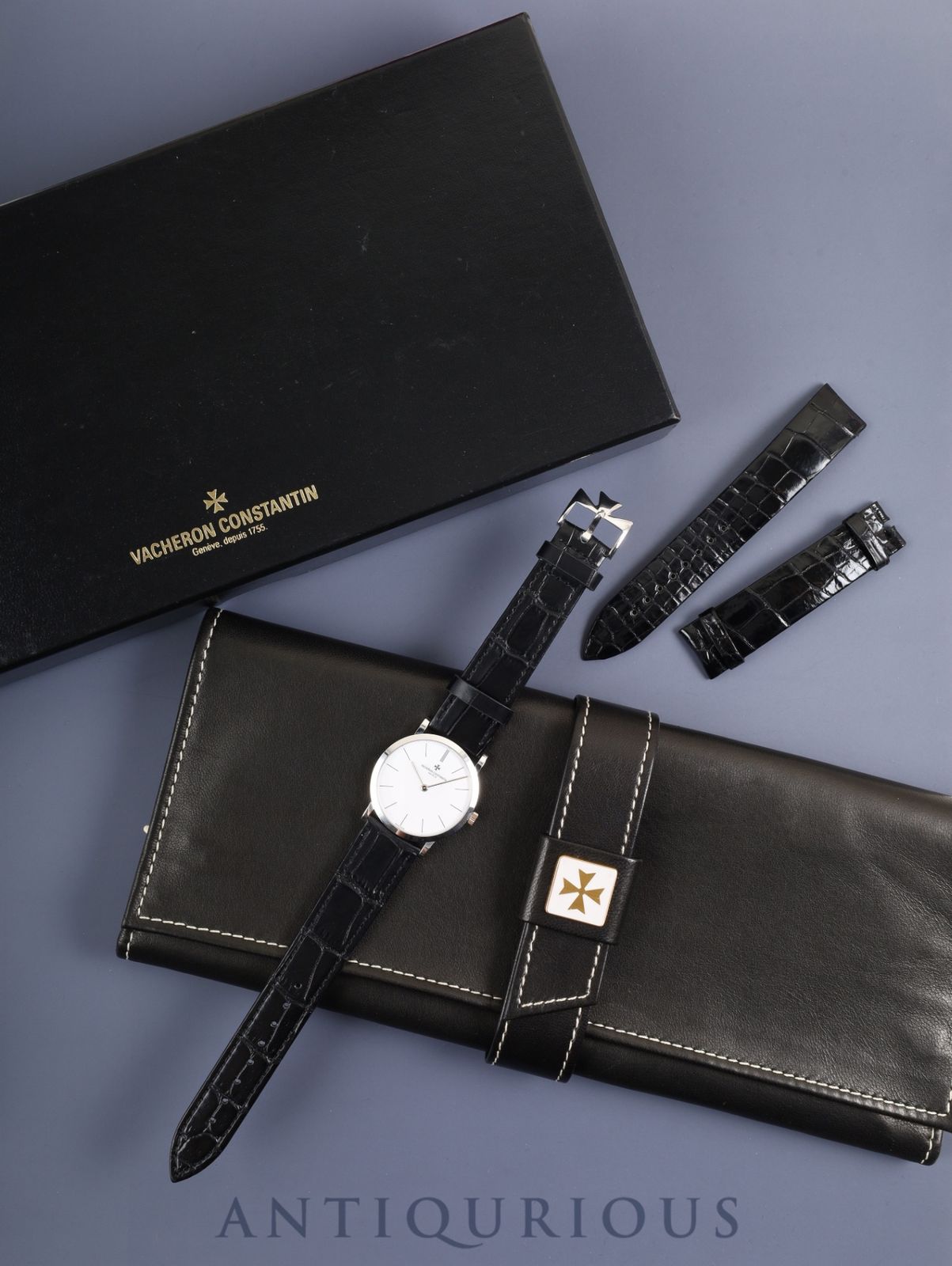 ヴァシュロン・コンスタンタン パトリモニー 33093/3 手巻き Cal.1003/2 750 革 純正尾錠（750）ホワイト文字盤 箱 ケース オーバーホール済み