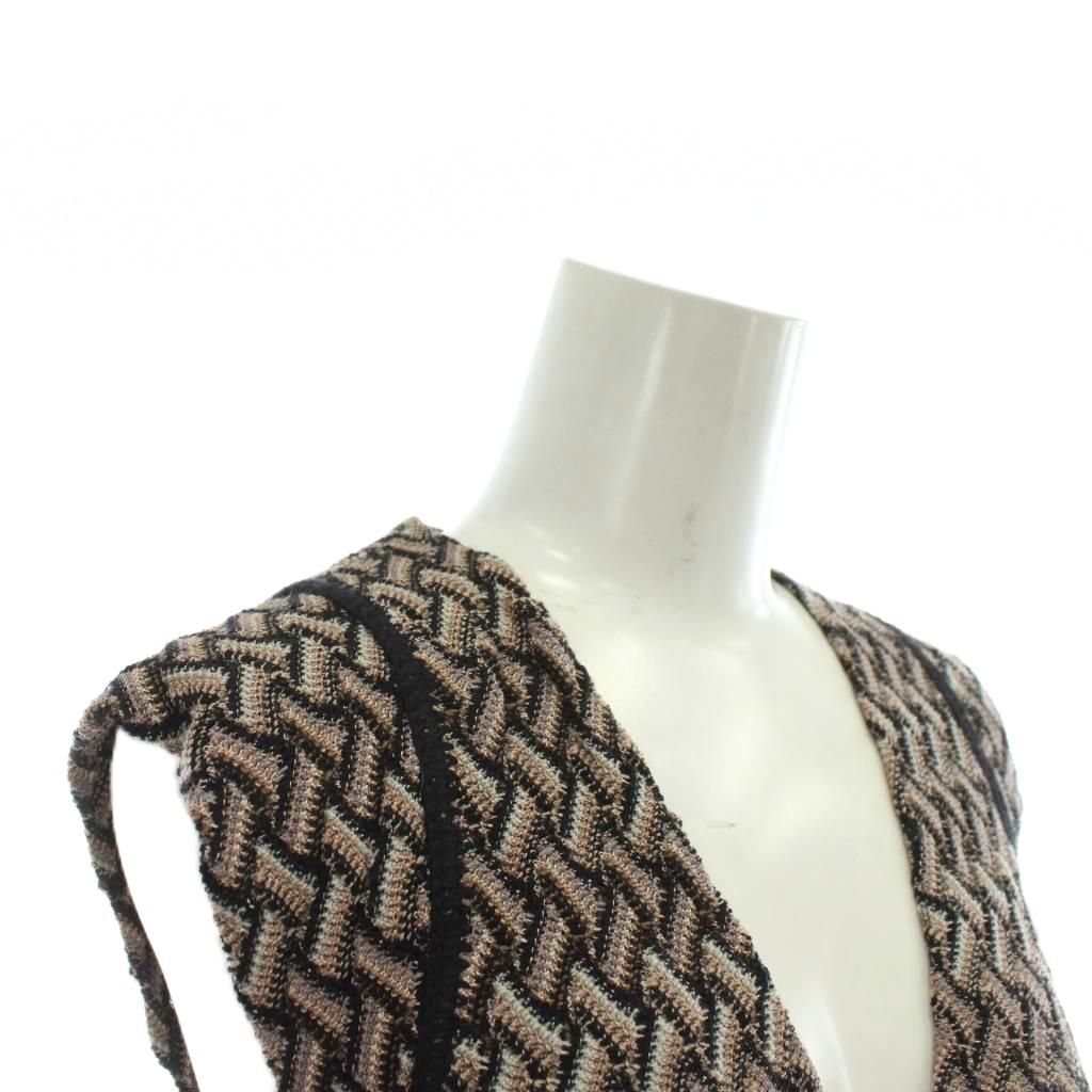 ミッソーニ MISSONI ワンピース ウール混 ノースリーブ ロング Vネック