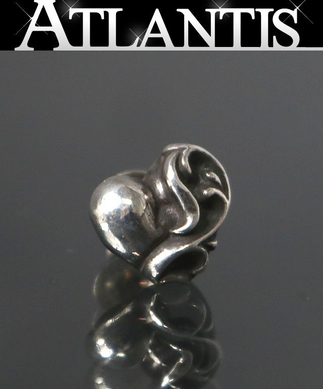 CHROME HEARTS クロムハーツ インボイス付き ハート スタッドピアス メンズ シルバー SV 925 101454