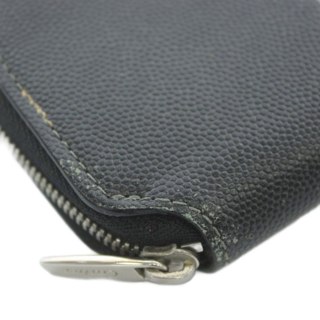 カルティエ Cartier サントス 長財布 レザー ラウンドファスナー ロゴ