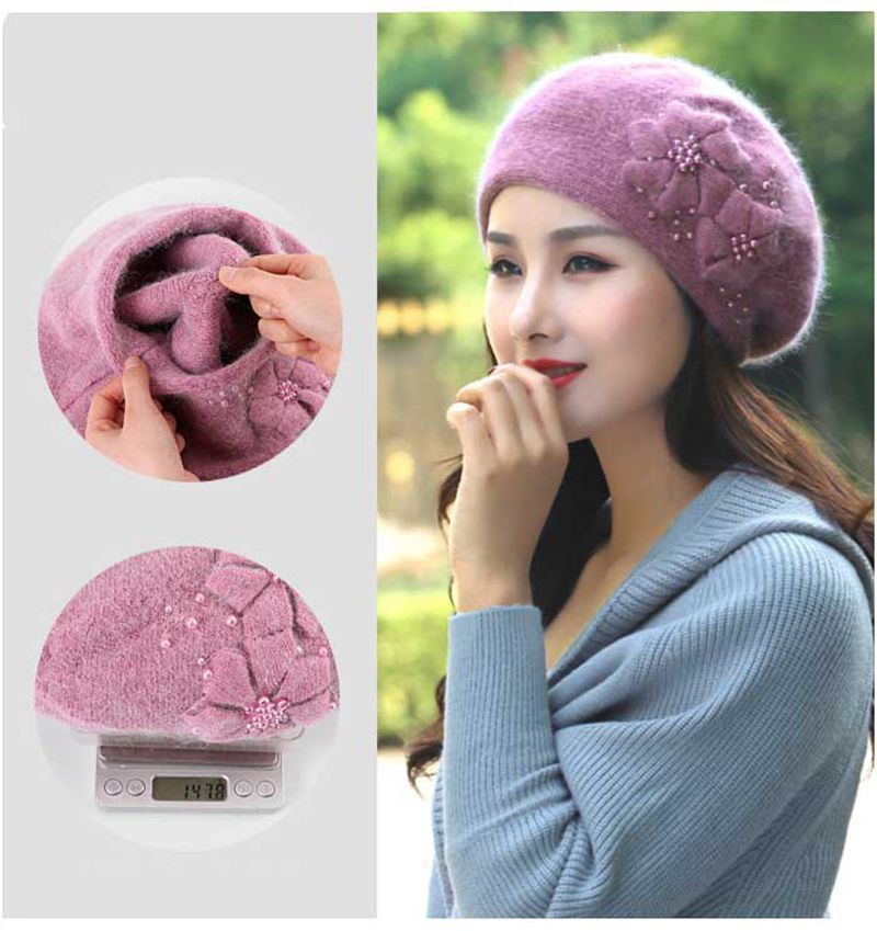  ベレー帽 レディース ベレー 帽 帽子 秋 冬 秋冬 春 ニット帽子 ニット セーター 混紡 パール ベーシック ぼうし 夏 おしゃれ キレイ かわいい ゆったり キレイにかぶれるベーシックデザイン ママ その他 帽子