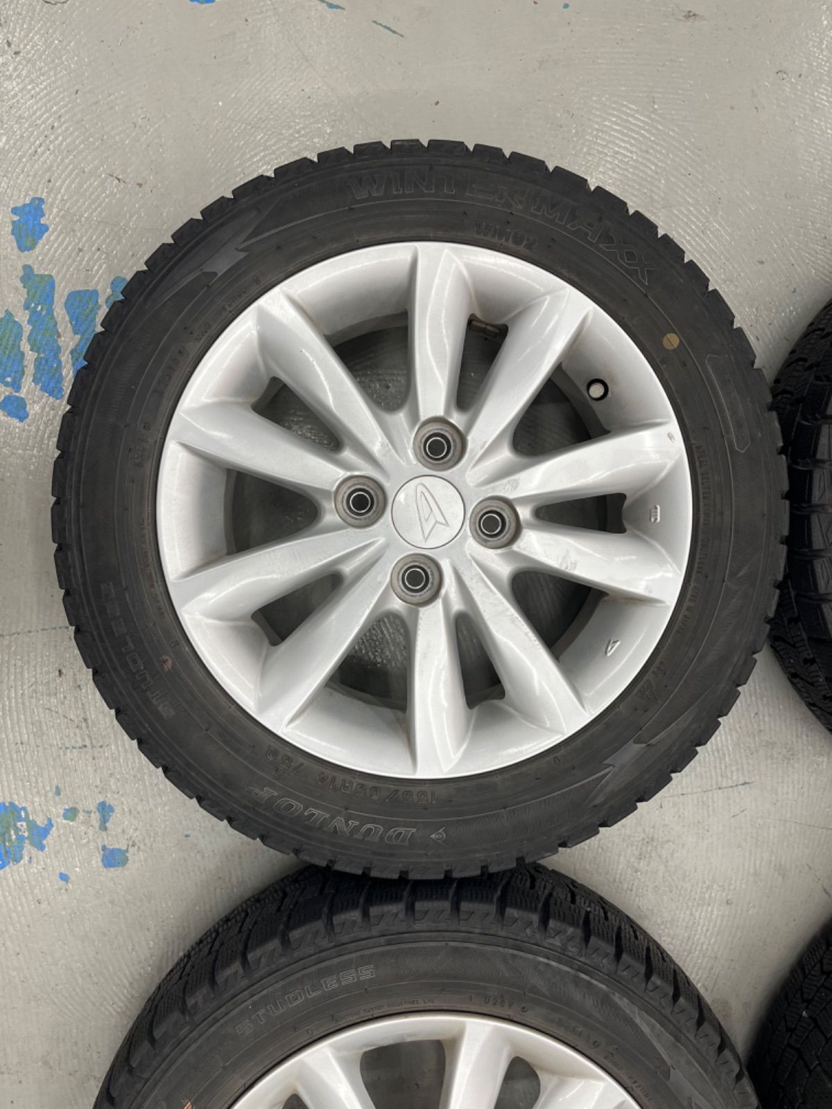 ダイハツタントエグゼスタッドレスダイハツ ホイル付155 65 R 14