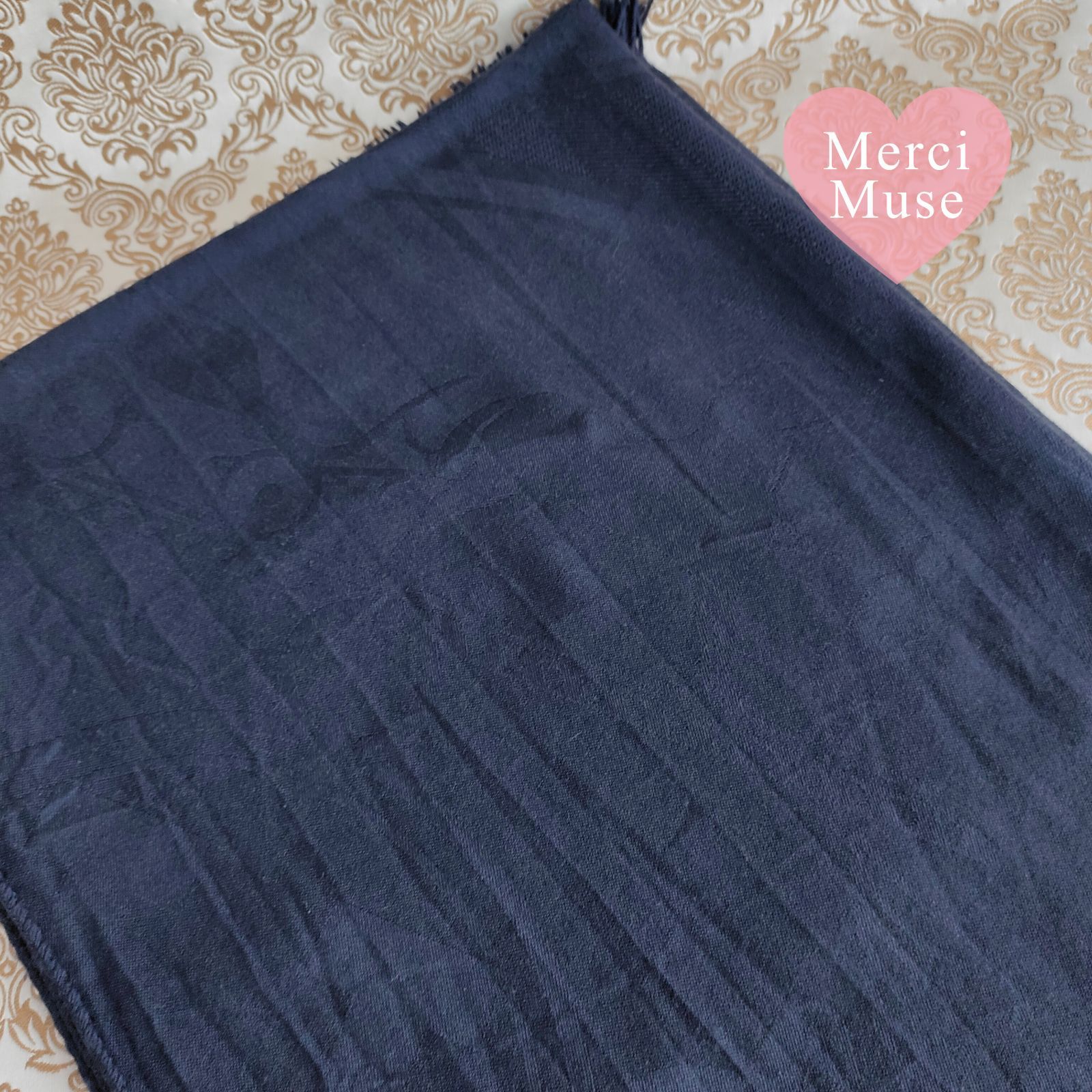 ❤お得なお品❤ニューリブリス カシシル ネイビー 紺色 ストール