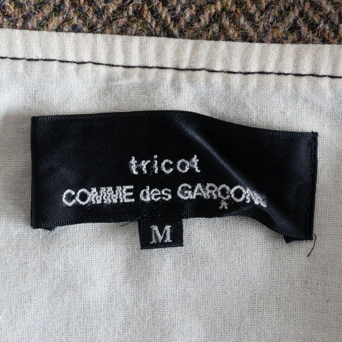 美品】tricot COMME des GARCONS【ヘリンボーン ウール ダブルコート