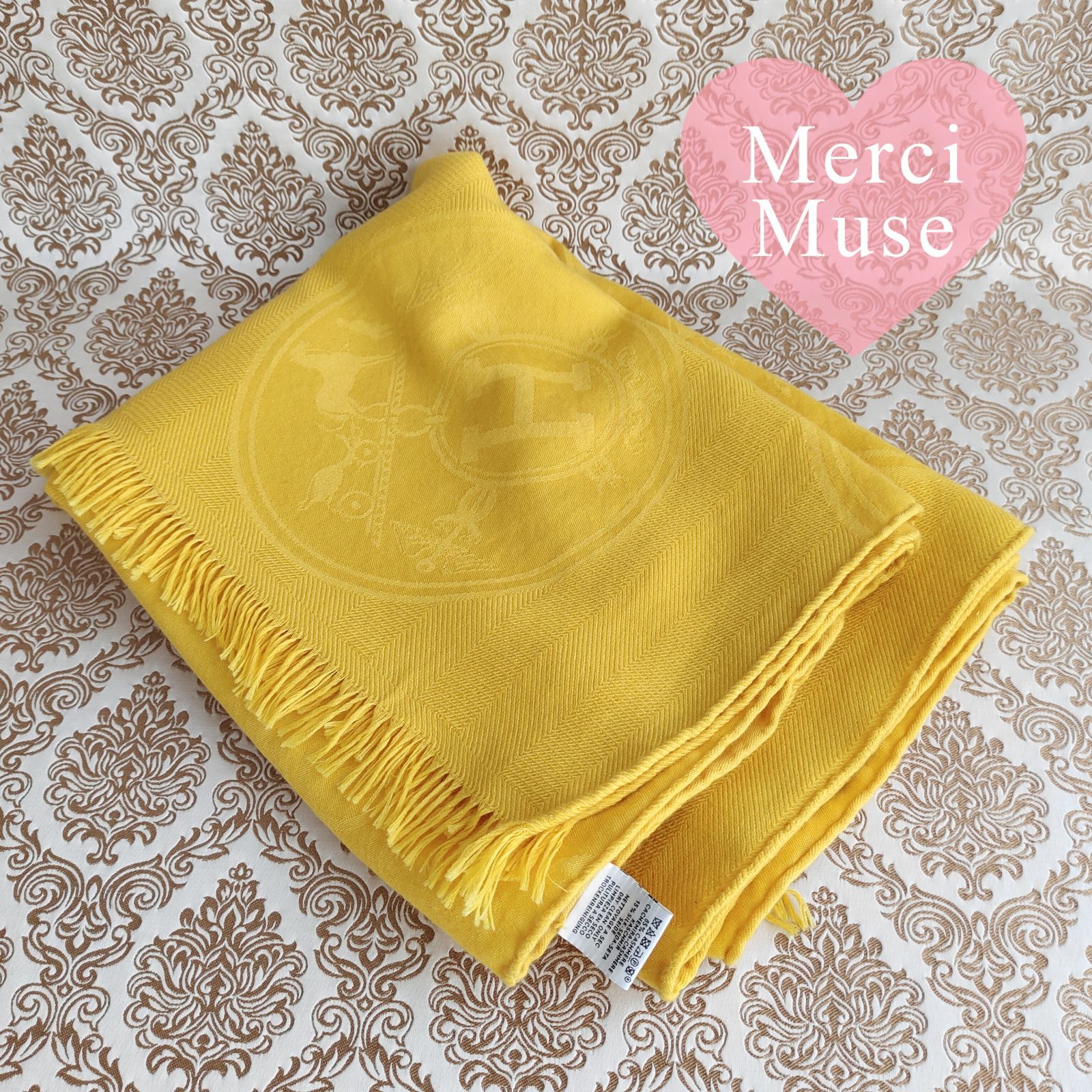 ❤お得なお品❤ニューリブリス カシシル イエロー ストール エルメス 馬車柄 ❤お得なお品❤ニューリブリス カシシル イエロー ストール エルメス